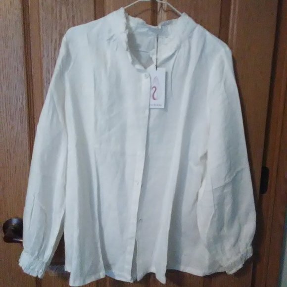 Duberess Line White Button Down - Picture 2 of 5